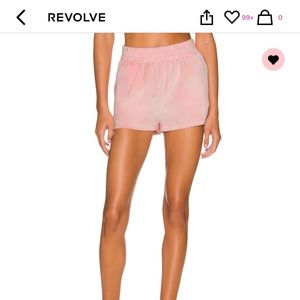 NEW REVOLVE SUPERDOWN PINK VELOUR SHORTS XS $54